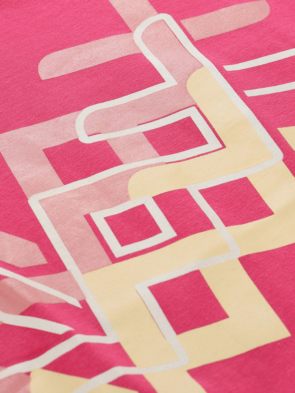 NAX Tamno ružičasta majica za djevojčice s printom NAX ILBO