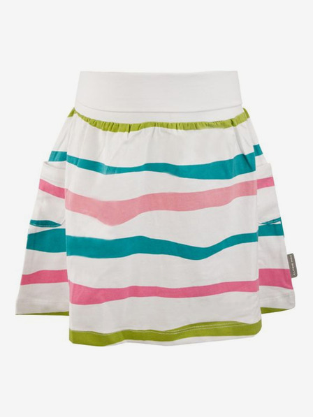 ALPINE PRO Bijela djevojačka suknja na pruge ALPINE PRO Owelo
