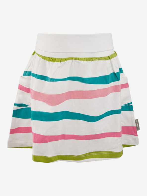 ALPINE PRO Bijela djevojačka suknja na pruge ALPINE PRO Owelo