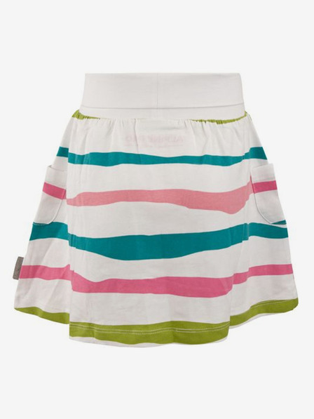 ALPINE PRO Bijela djevojačka suknja na pruge ALPINE PRO Owelo