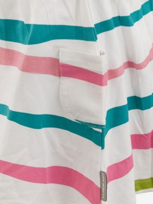 ALPINE PRO Bijela djevojačka suknja na pruge ALPINE PRO Owelo