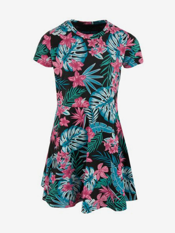 ALPINE PRO Rozo-zelena djevojačka cvjetna haljina ALPINE PRO Drimo