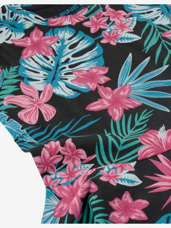 ALPINE PRO Rozo-zelena djevojačka cvjetna haljina ALPINE PRO Drimo