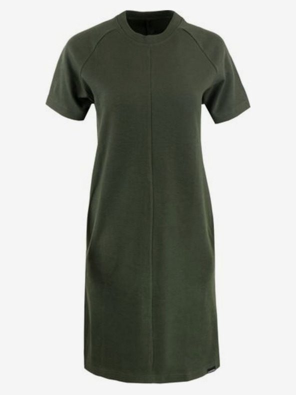 ALPINE PRO Tamnozelena ženska haljina ALPINE PRO Langa