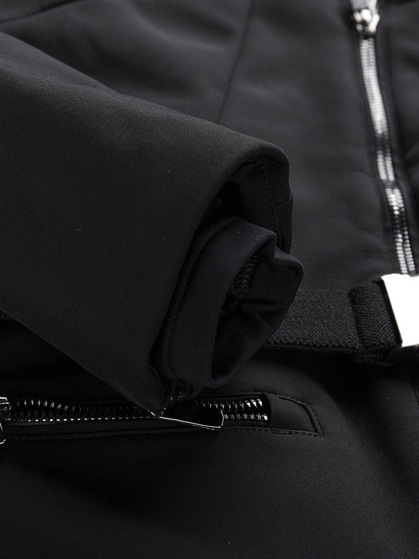 ALPINE PRO Ženska skijaška softshell jakna s membranom ALPINE PRO DOWELA crna