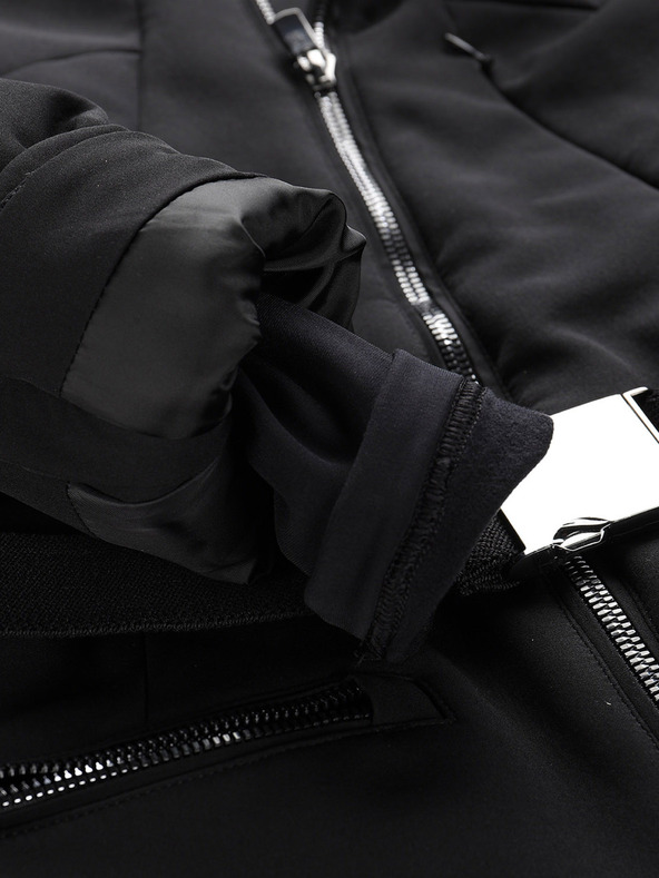 ALPINE PRO Ženska skijaška softshell jakna s membranom ALPINE PRO DOWELA crna