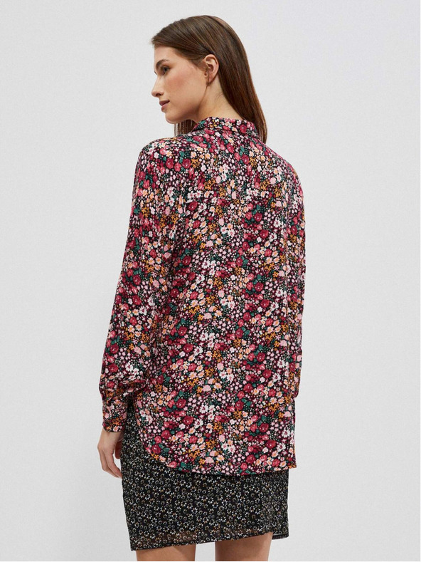 Moodo Moodo roza i crna ženska košulja s uzorkom