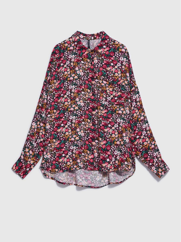 Moodo Moodo roza i crna ženska košulja s uzorkom