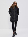 Moodo Crni ženski kaput s kapuljačom Moodo