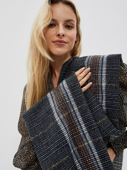 Moodo Moodo crni karirani šal