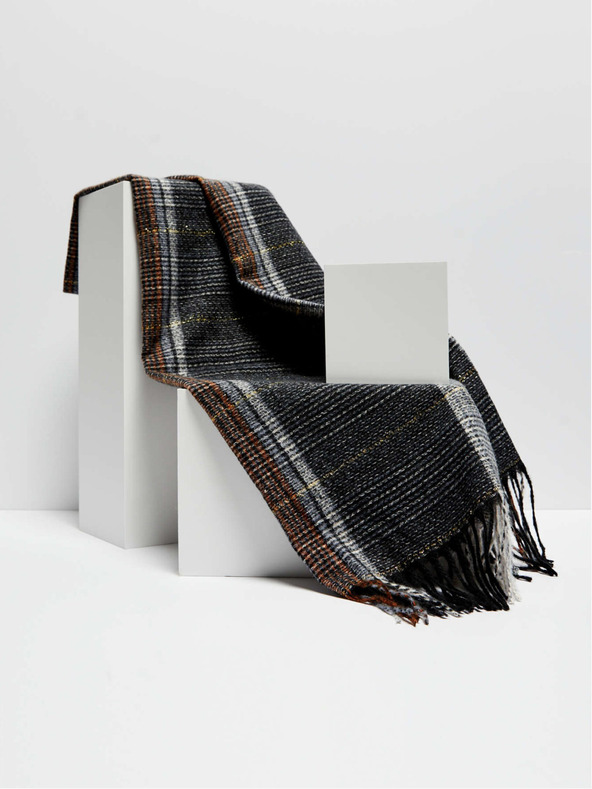 Moodo Moodo crni karirani šal