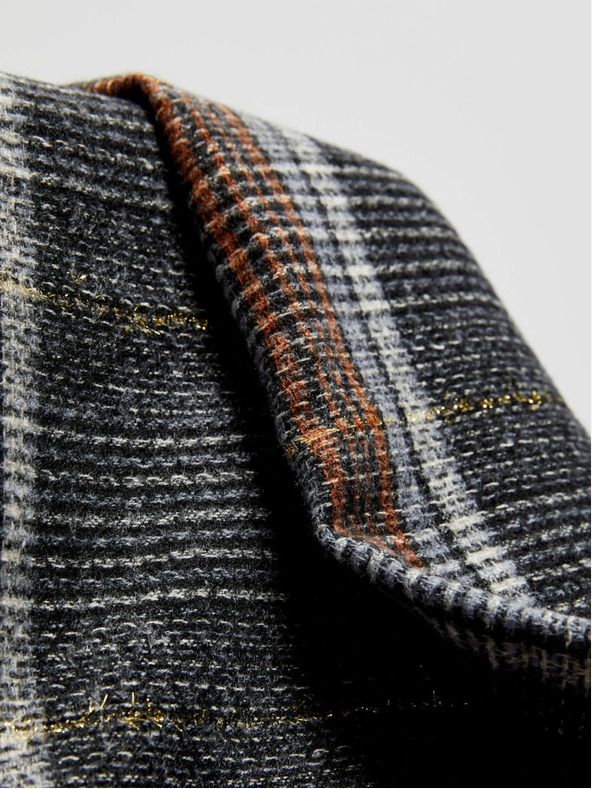 Moodo Moodo crni karirani šal