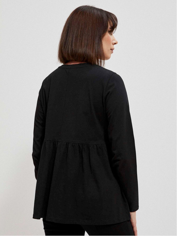 Moodo Moodo crna ženska bluza s volanima