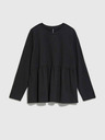 Moodo Moodo crna ženska bluza s volanima