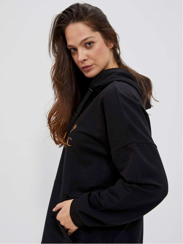 Moodo Moodo crna ženska majica s kapuljačom