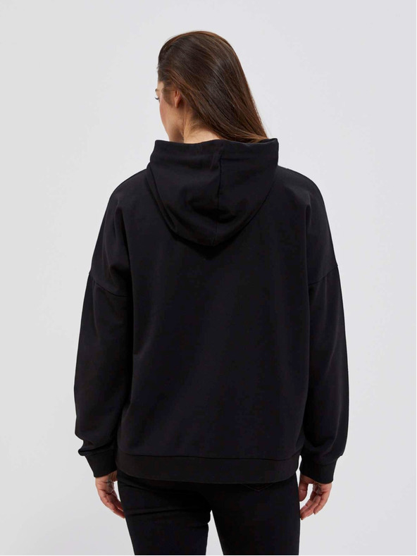 Moodo Moodo crna ženska majica s kapuljačom