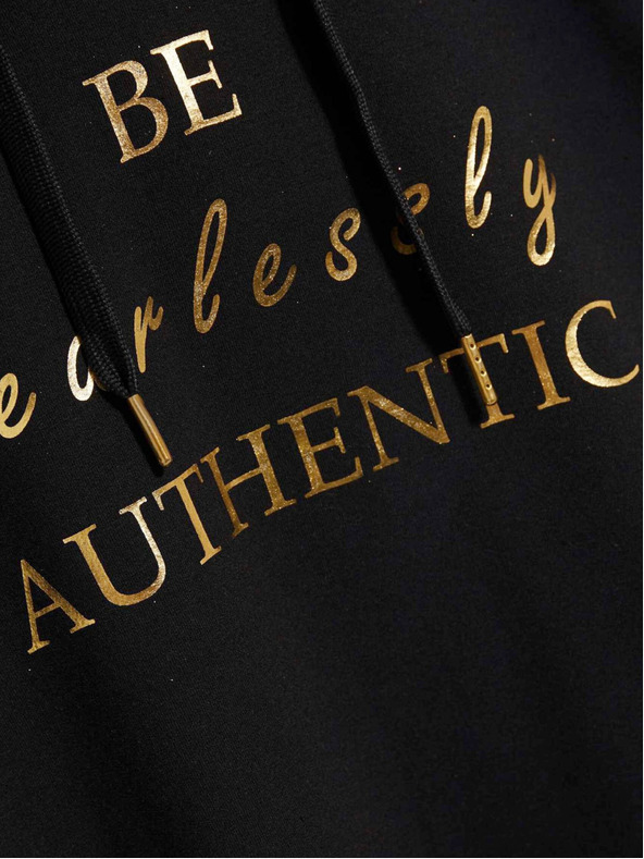 Moodo Moodo crna ženska majica s kapuljačom