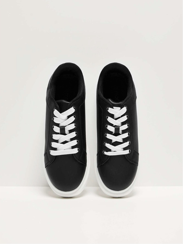 Moodo Crne ženske Moodo tenisice od eko kože