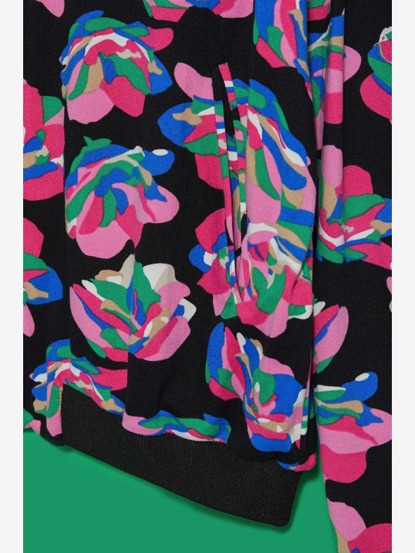 Moodo Crna ženska bomber jakna s Moodo printom