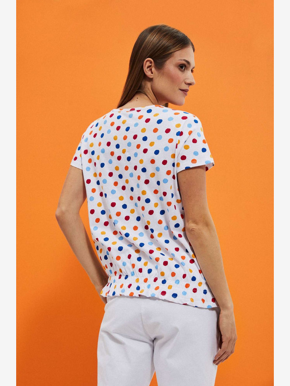 Moodo Bijela ženska Moodo majica s uzorkom