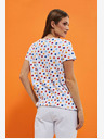 Moodo Bijela ženska Moodo majica s uzorkom