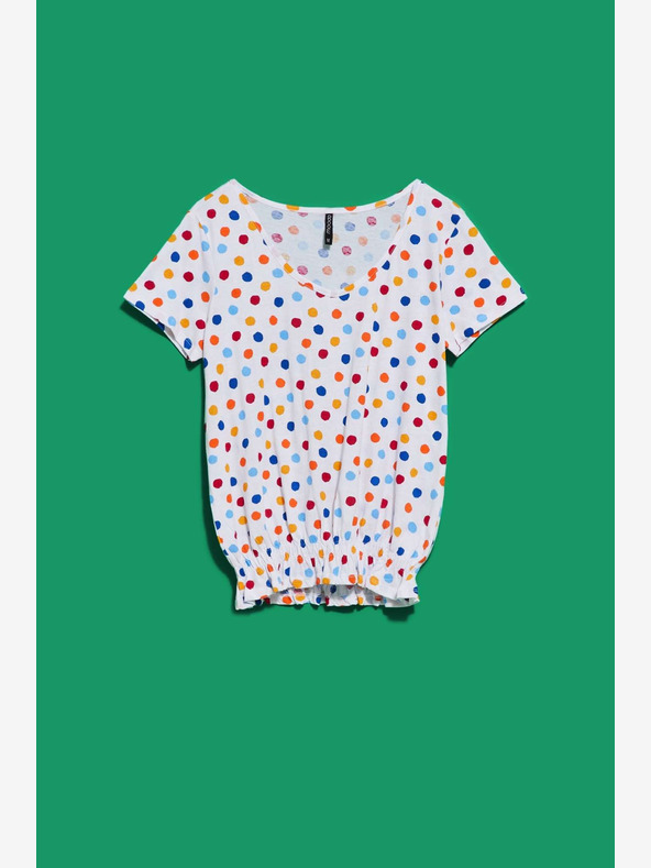 Moodo Bijela ženska Moodo majica s uzorkom