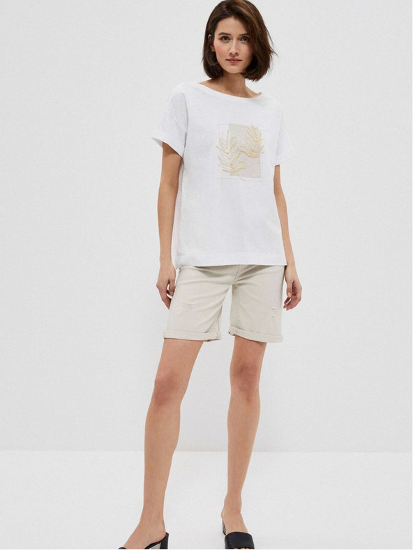 Moodo Moodo bež ženske kratke hlače