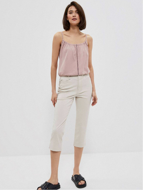 Moodo Moodo bež ženske hlače