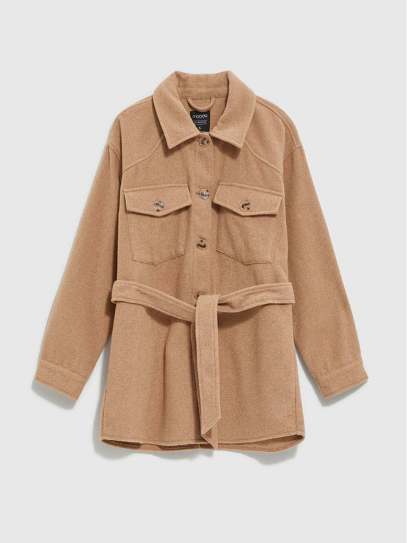 Moodo Bež ženski sako s Moodo remenom