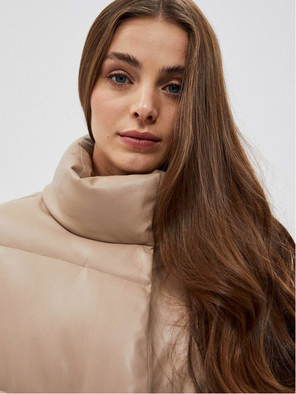 Moodo Moodo bež ženska prošivena jakna