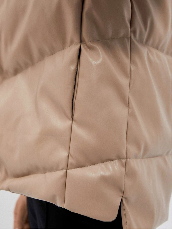 Moodo Moodo bež ženska prošivena jakna