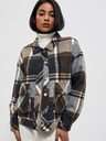 Moodo Ženska sivo-smeđa kockasta jakna Moodo