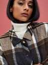 Moodo Ženska sivo-smeđa kockasta jakna Moodo
