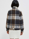 Moodo Ženska sivo-smeđa kockasta jakna Moodo