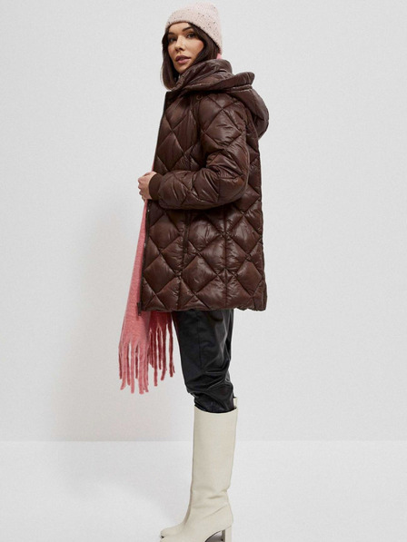 Moodo Moodo ženska smeđa prošivena jakna