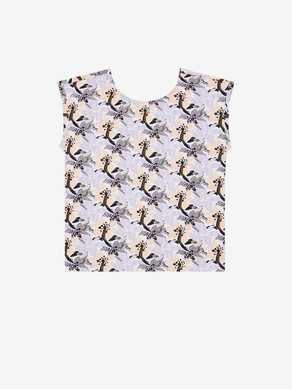 Moodo Moodo ljubičasta ženska majica s cvjetnim motivima