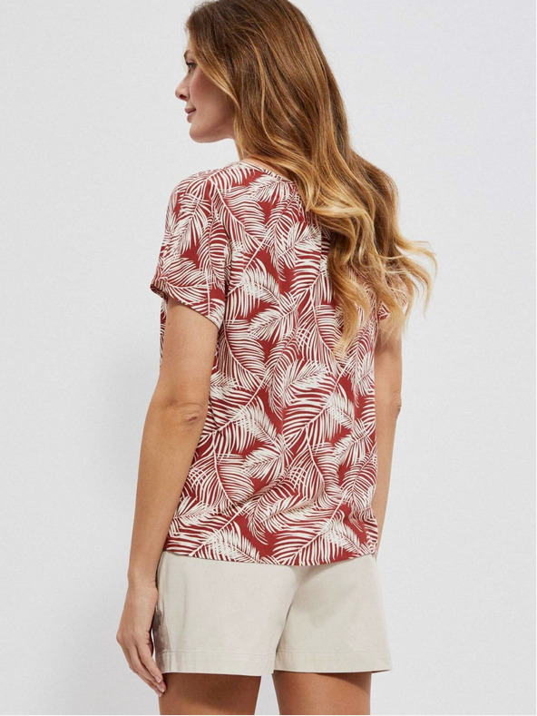 Moodo Bijelo-crvena ženska Moodo bluza s uzorkom