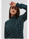 Moodo Moodo ženska zelena bluza s uzorkom
