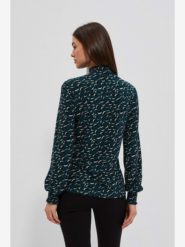 Moodo Moodo ženska zelena bluza s uzorkom