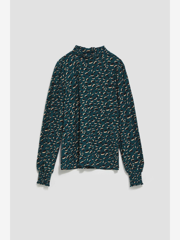 Moodo Moodo ženska zelena bluza s uzorkom