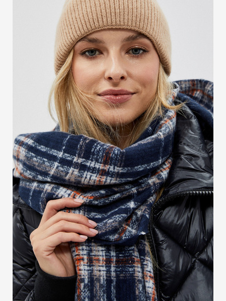 Moodo Plavi kockasti Moodo šal za žene