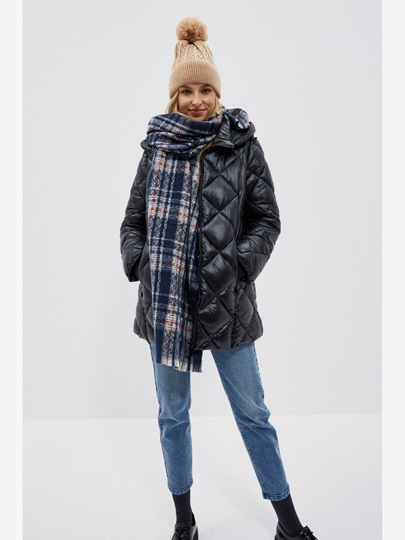 Moodo Plavi kockasti Moodo šal za žene