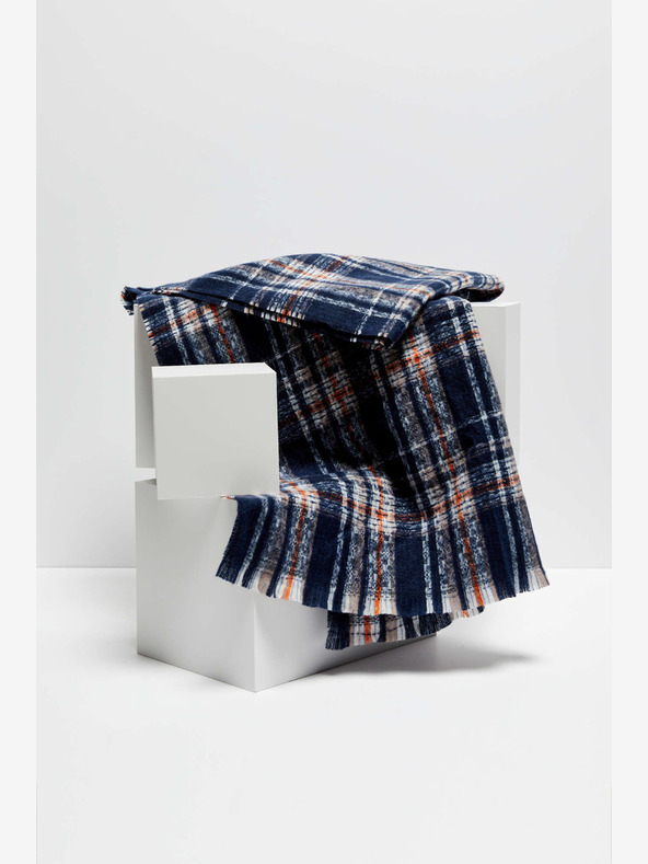 Moodo Plavi kockasti Moodo šal za žene