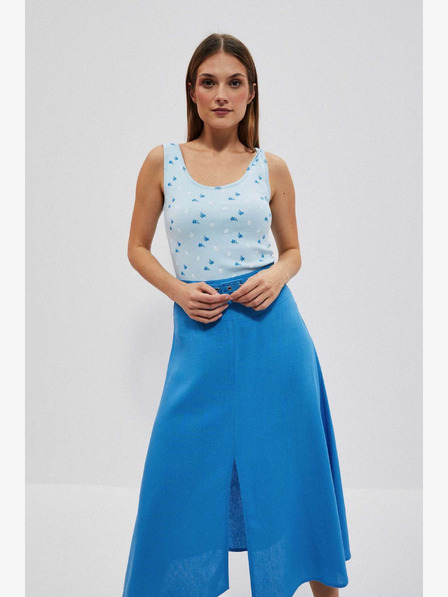 Moodo Svijetloplava majica bez rukava s Moodo printom