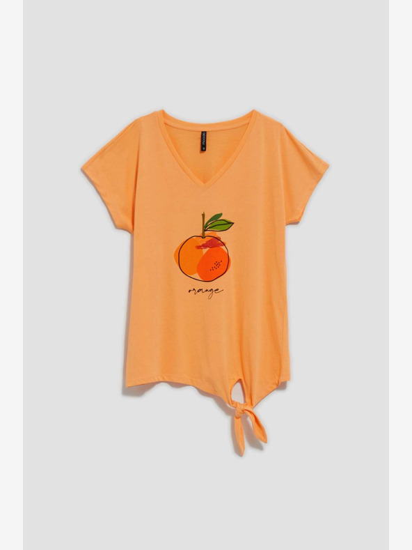 Moodo Narančasta majica s Moodo printom