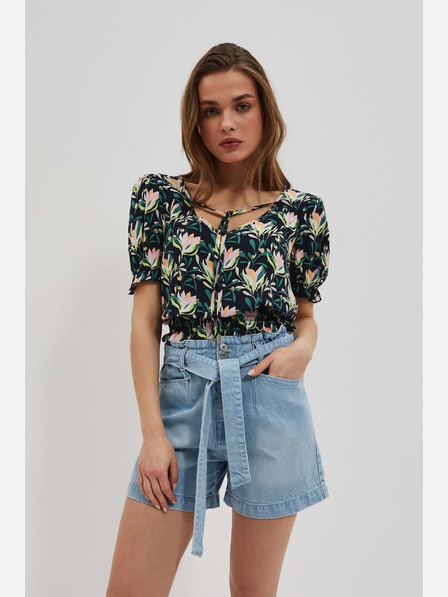 Moodo Moodo tamnoplava cvjetna bluza