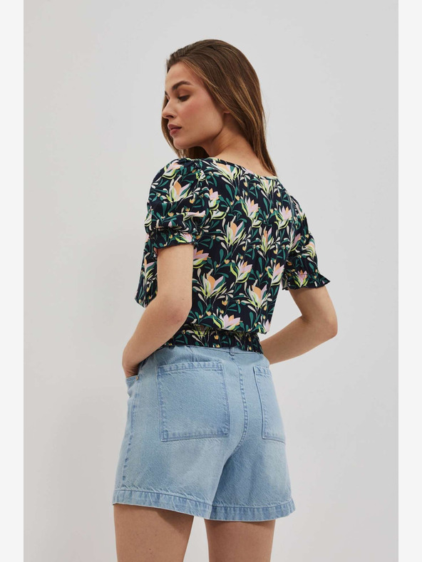 Moodo Moodo tamnoplava cvjetna bluza