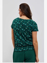Moodo Moodo zelena bluza s uzorkom