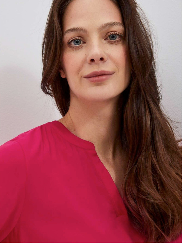 Moodo Moodo tamnoružičasta bluza na vezanje