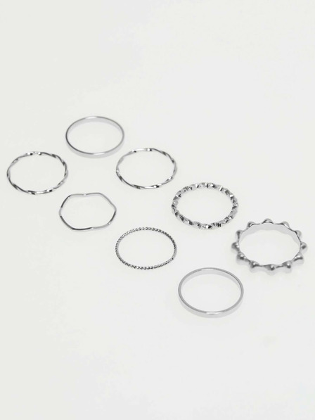 Moodo Set nježnog prstenja u srebrnoj boji Moodo